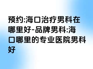 预约:海口治疗男科在哪里好-品牌男科:海口哪里的专业医院男科好